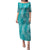 Hawaii Plumeria Lei Puletasi Aloha Festive Vibe - Teal
