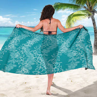 Hawaii Plumeria Lei Sarong Aloha Festive Vibe - Teal