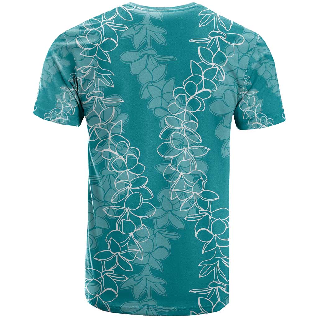 Hawaii Plumeria Lei T Shirt Aloha Festive Vibe - Teal