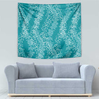 Hawaii Plumeria Lei Tapestry Aloha Festive Vibe - Teal