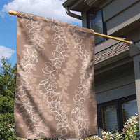 Hawaii Plumeria Lei Garden Flag Aloha Festive Vibe - Beige