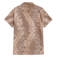 Hawaii Plumeria Lei Hawaiian Shirt Aloha Festive Vibe - Beige