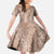Hawaii Plumeria Lei Kid Short Sleeve Dress Aloha Festive Vibe - Beige