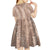 Hawaii Plumeria Lei Kid Short Sleeve Dress Aloha Festive Vibe - Beige