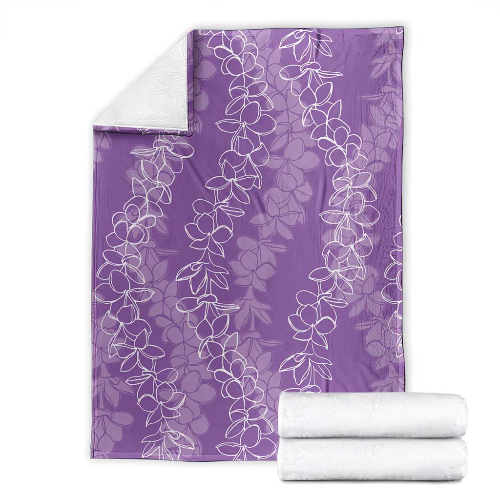 Hawaii Plumeria Lei Blanket Aloha Festive Vibe - Violet