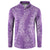 Hawaii Plumeria Lei Button Sweatshirt Aloha Festive Vibe - Violet
