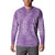 Hawaii Plumeria Lei Button Sweatshirt Aloha Festive Vibe - Violet