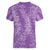 Hawaii Plumeria Lei Women V-Neck T-Shirt Aloha Festive Vibe - Violet