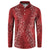 Hawaii Plumeria Lei Button Sweatshirt Aloha Festive Vibe - Crimson