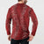 Hawaii Plumeria Lei Button Sweatshirt Aloha Festive Vibe - Crimson
