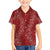 Hawaii Plumeria Lei Family Matching Tank Maxi Dress and Hawaiian Shirt Aloha Festive Vibe - Crimson