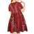 Hawaii Plumeria Lei Kid Short Sleeve Dress Aloha Festive Vibe - Crimson