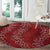 Hawaii Plumeria Lei Round Carpet Aloha Festive Vibe - Crimson