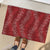 Hawaii Plumeria Lei Rubber Doormat Aloha Festive Vibe - Crimson