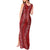 Hawaii Plumeria Lei Tank Maxi Dress Aloha Festive Vibe - Crimson