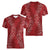 Hawaii Plumeria Lei Women V-Neck T-Shirt Aloha Festive Vibe - Crimson