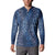 Hawaii Plumeria Lei Button Sweatshirt Aloha Festive Vibe - Navy Blue