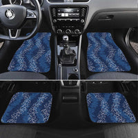 Hawaii Plumeria Lei Car Mats Aloha Festive Vibe - Navy Blue