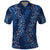 Hawaii Plumeria Lei Polo Shirt Aloha Festive Vibe - Navy Blue