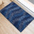 Hawaii Plumeria Lei Rubber Doormat Aloha Festive Vibe - Navy Blue