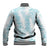 Hawaii Plumeria Lei Baseball Jacket Aloha Festive Vibe - Turquoise