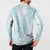 Hawaii Plumeria Lei Button Sweatshirt Aloha Festive Vibe - Turquoise