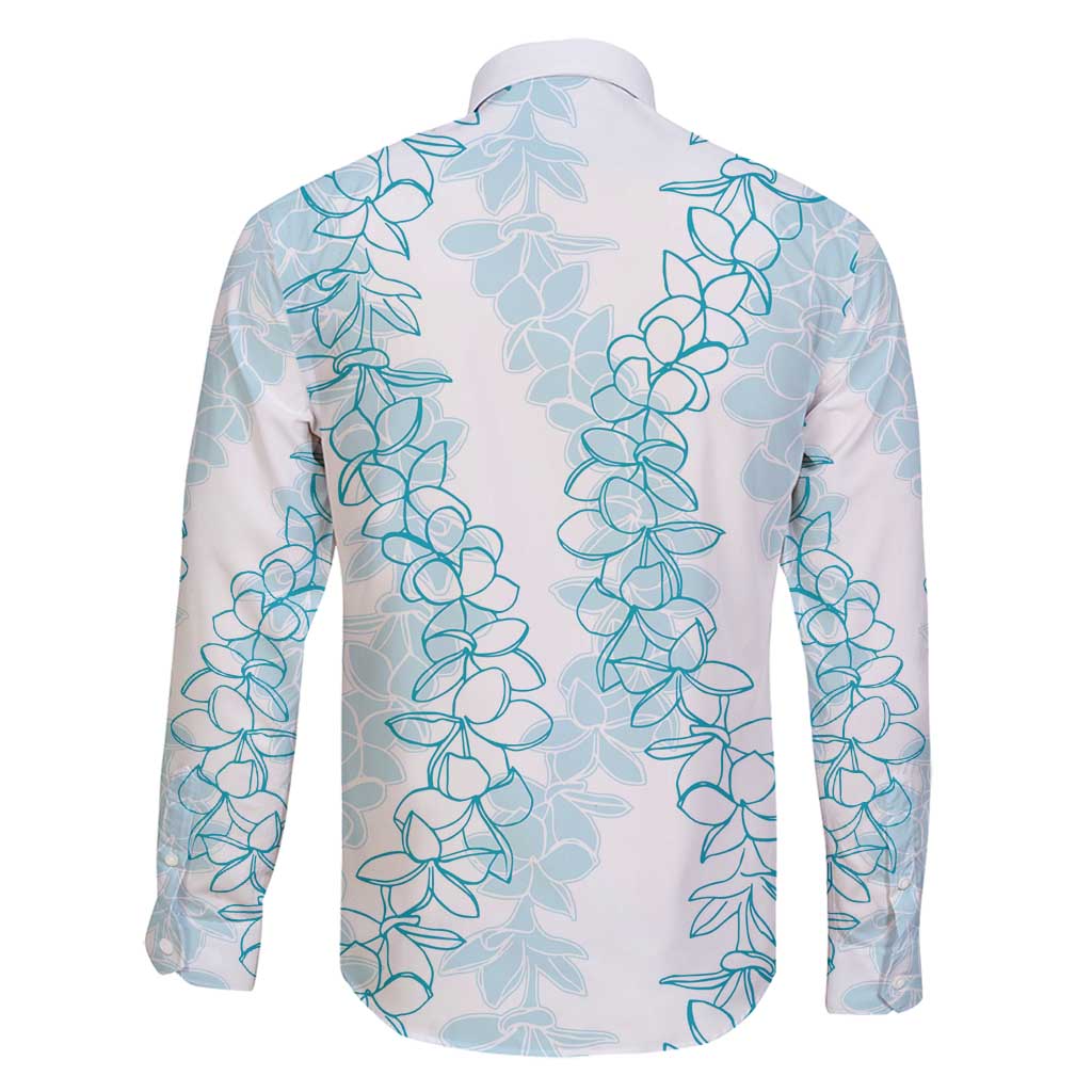 Hawaii Plumeria Lei Family Matching Mermaid Dress and Hawaiian Shirt Aloha Festive Vibe - Turquoise