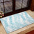 Hawaii Plumeria Lei Rubber Doormat Aloha Festive Vibe - Turquoise