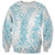 Hawaii Plumeria Lei Sweatshirt Aloha Festive Vibe - Turquoise