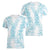 Hawaii Plumeria Lei Women V-Neck T-Shirt Aloha Festive Vibe - Turquoise