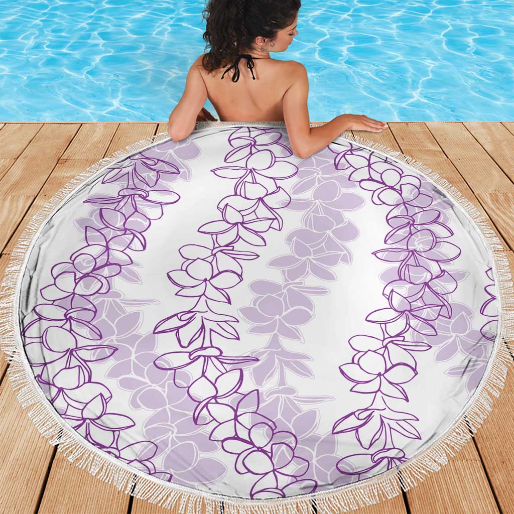 Hawaii Plumeria Lei Beach Blanket Aloha Festive Vibe - Amethyst