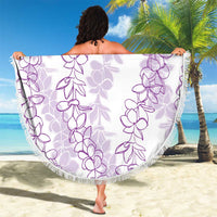 Hawaii Plumeria Lei Beach Blanket Aloha Festive Vibe - Amethyst