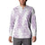 Hawaii Plumeria Lei Button Sweatshirt Aloha Festive Vibe - Amethyst