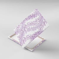 Hawaii Plumeria Lei Canvas Wall Art Aloha Festive Vibe - Amethyst