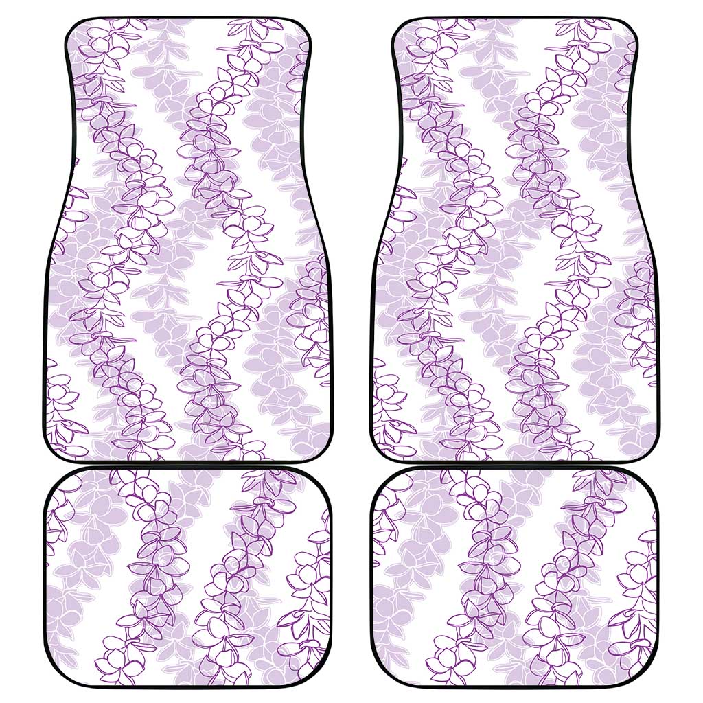 Hawaii Plumeria Lei Car Mats Aloha Festive Vibe - Amethyst