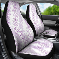 Hawaii Plumeria Lei Car Seat Cover Aloha Festive Vibe - Amethyst