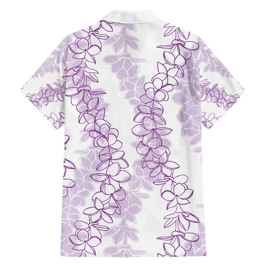 Hawaii Plumeria Lei Family Matching Off Shoulder Maxi Dress and Hawaiian Shirt Aloha Festive Vibe - Amethyst