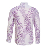 Hawaii Plumeria Lei Family Matching Tank Maxi Dress and Hawaiian Shirt Aloha Festive Vibe - Amethyst