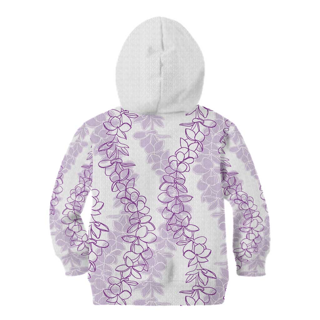 Hawaii Plumeria Lei Kid Hoodie Aloha Festive Vibe - Amethyst