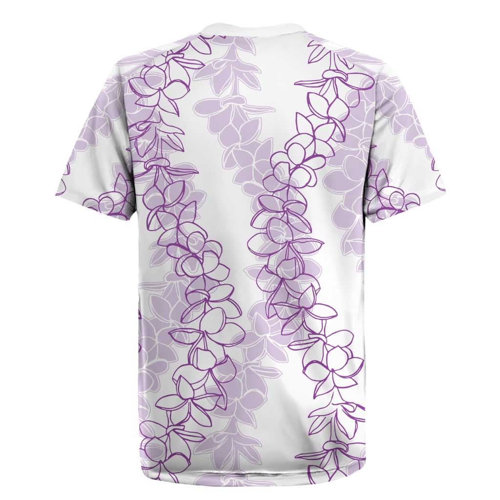 Hawaii Plumeria Lei Rugby Jersey Aloha Festive Vibe - Amethyst