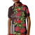 Hawaii Mele Kalikimaka Kakau Kid Polo Shirt I'iwi Bird on Ohia Lehua