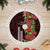 Hawaii Mele Kalikimaka Kakau Tree Skirt I'iwi Bird on Ohia Lehua