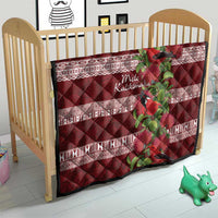 Hawaii Christmas Mele Kalikimaka Quilt I'iwi Bird on Ohia Lehua LT7 - Polynesian Pride