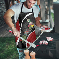 New Zealand Christmas Apron Flora Map with Birds - Polynesian Pride