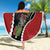 New Zealand Christmas Beach Blanket Flora Map with Birds - Polynesian Pride