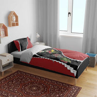 New Zealand Christmas Bedding Set Flora Map with Birds - Polynesian Pride