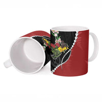 New Zealand Christmas Ceramic Mug Flora Map with Birds - Polynesian Pride