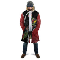 New Zealand Christmas Cloak Flora Map with Birds - Polynesian Pride