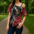 New Zealand Christmas Cross Shoulder Shirt Flora Map with Birds - Polynesian Pride