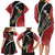 New Zealand Christmas Family Matching Long Sleeve Bodycon Dress and Hawaiian Shirt Flora Map with Birds - Polynesian Pride